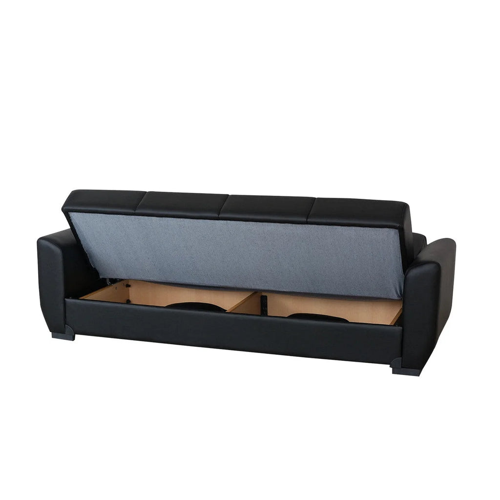 Black PU Leather Sofa Bed K205264