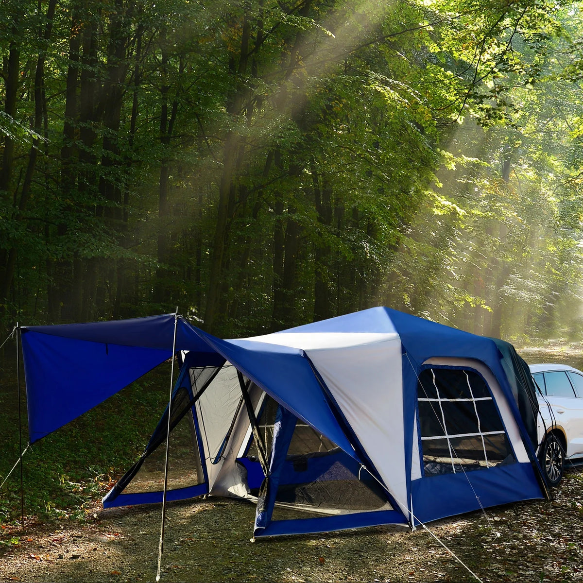 SUV Tent with Porch, 6-Person 10' x 10' Waterproof Car Camping Tent G948