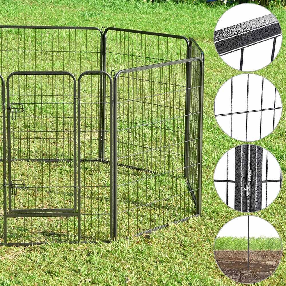 40x22 Tall 8-Panel Metal Dog Playpen Y548490