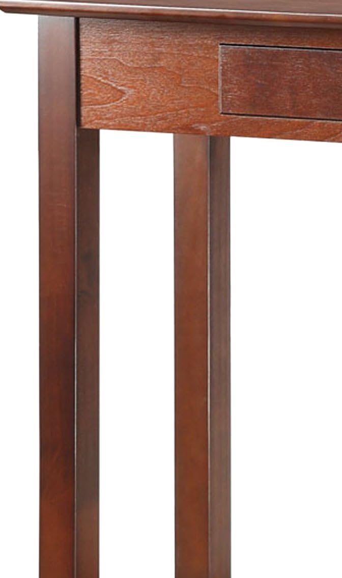 Espresso Hall Table with Drawer and Shelf K125
