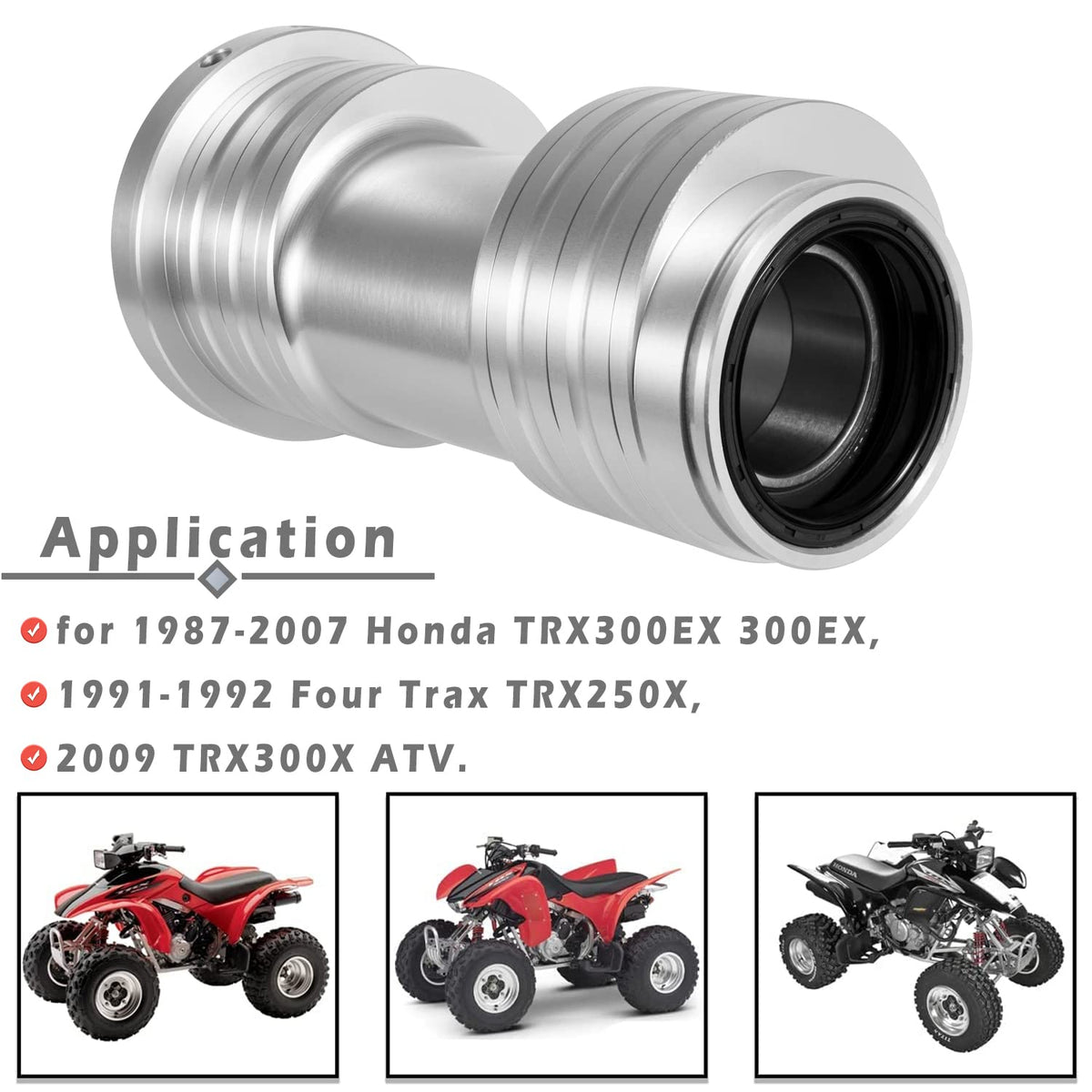 Rear Axle Dual Row Bearing Carrier for TRX300EX TRX250X TRX300X ATV J6540