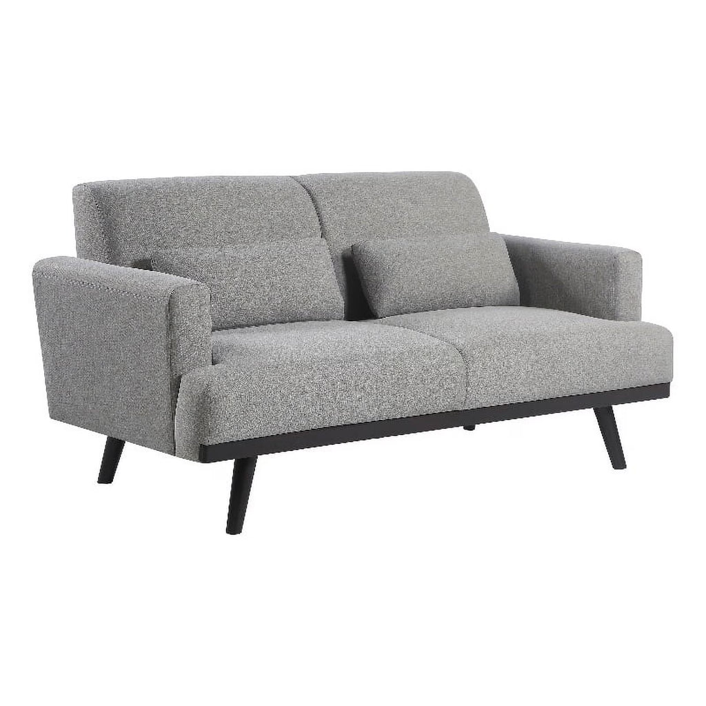 Gray Fabric Upholstered Loveseat Q8843