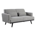 Gray Fabric Upholstered Loveseat Q8843