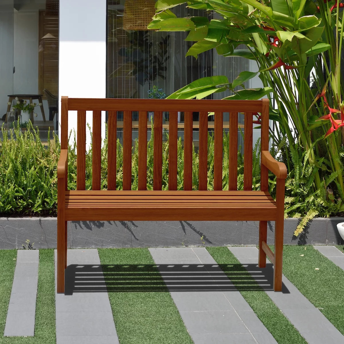 Solid Wood Rectangular Patio Dining Set F9536
