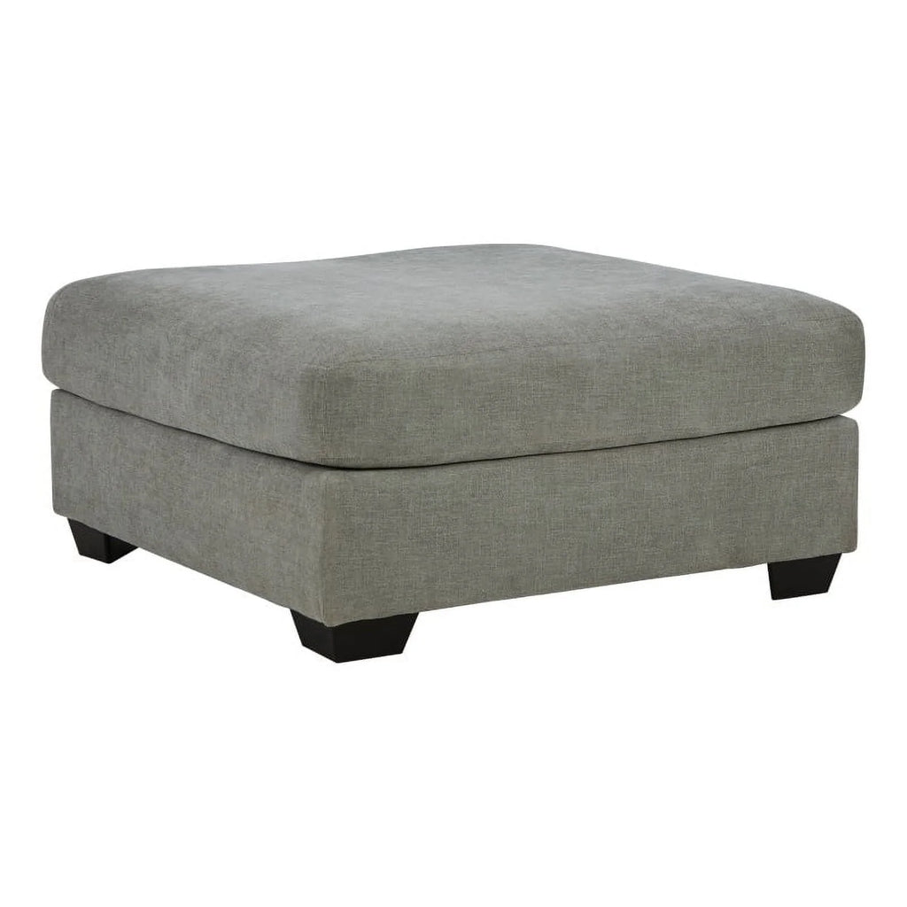 Gray & Black Fabric Oversized Accent Ottoman J917