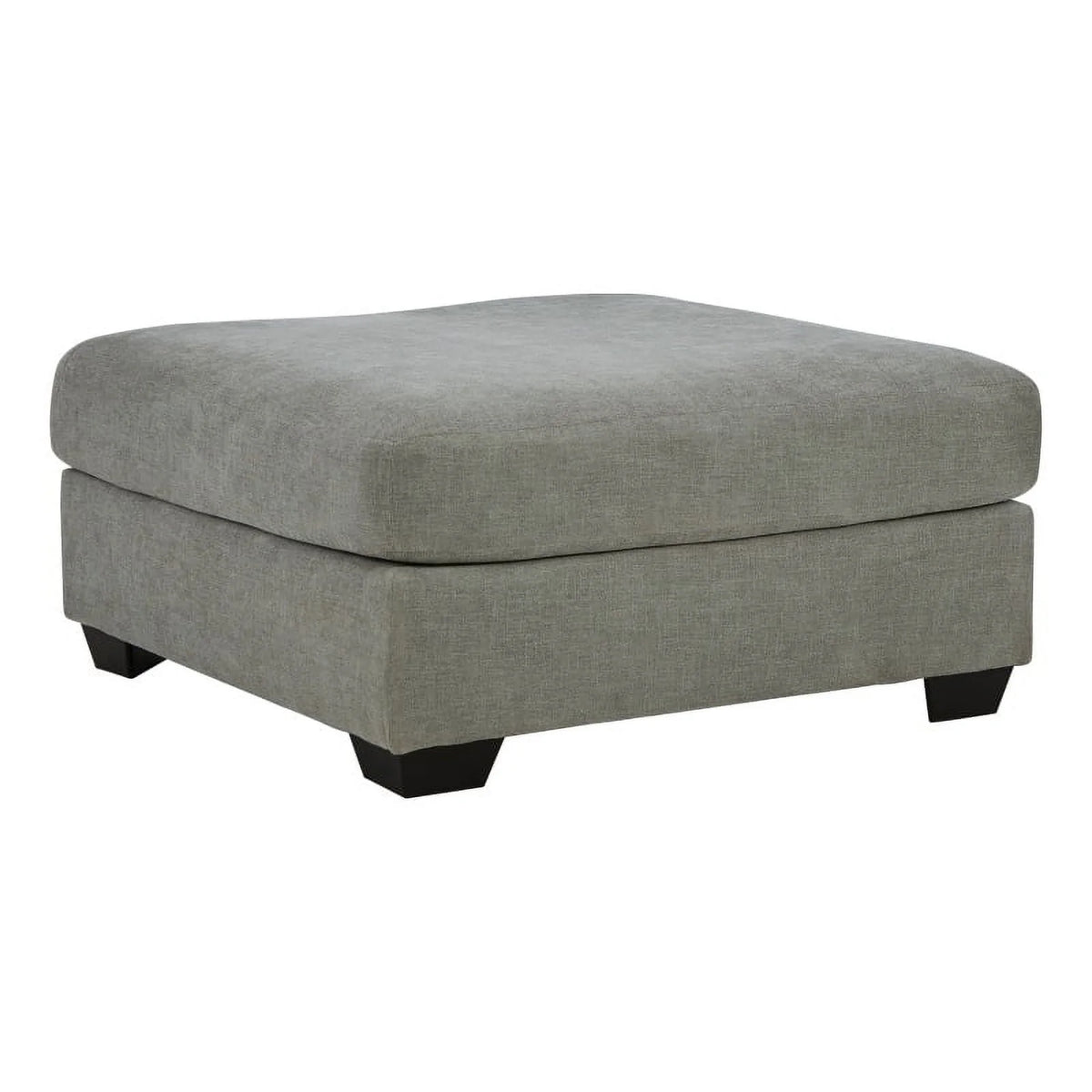 Gray & Black Fabric Oversized Accent Ottoman J917