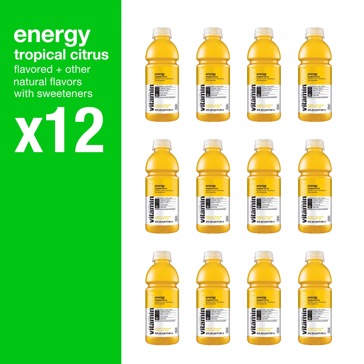Tropical Citrus Vitaminwater, 20 Fl Oz, 12 Count Bottles L2791