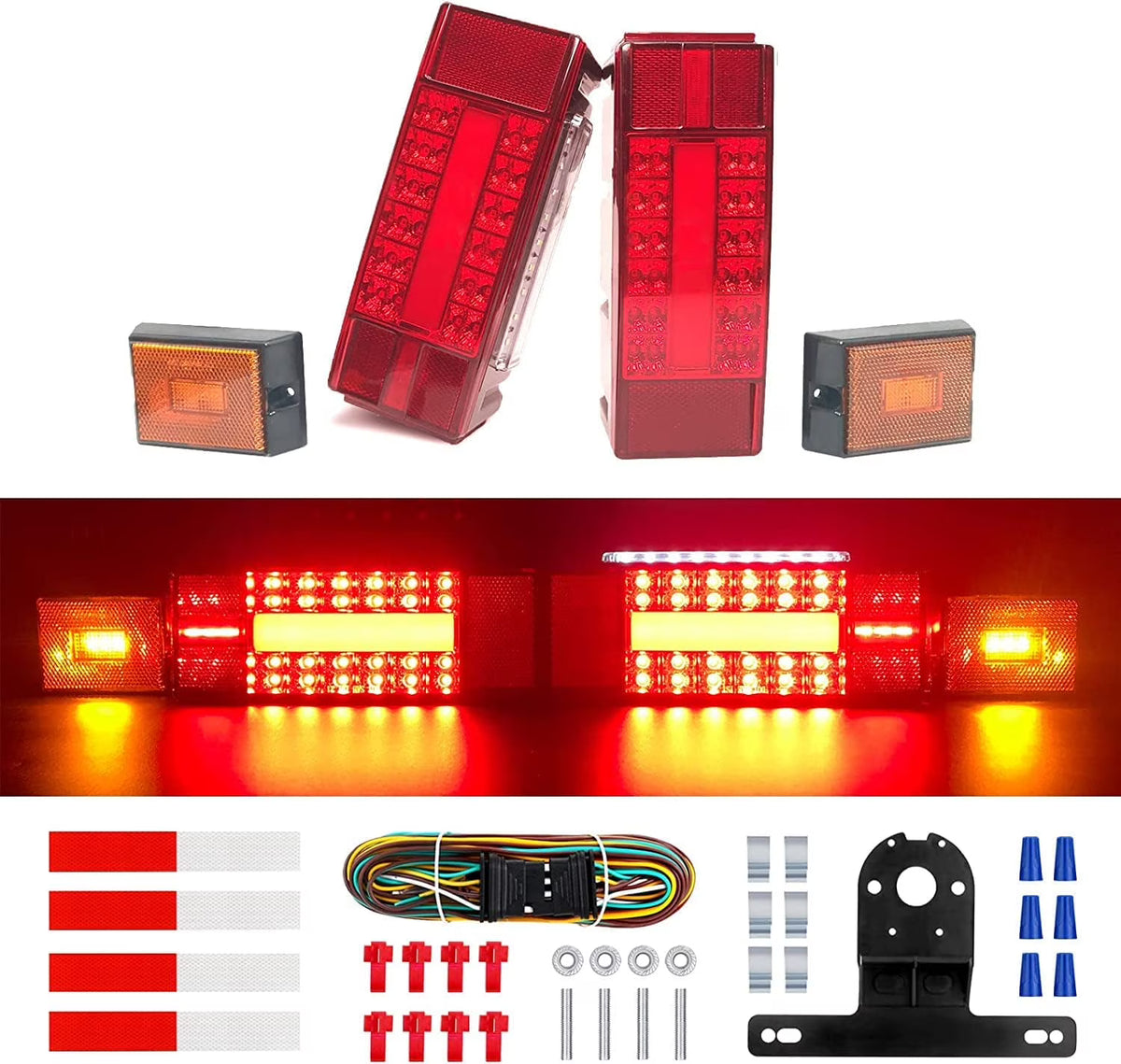IP68 Waterproof Submersible LED Trailer Lights Kit W38608