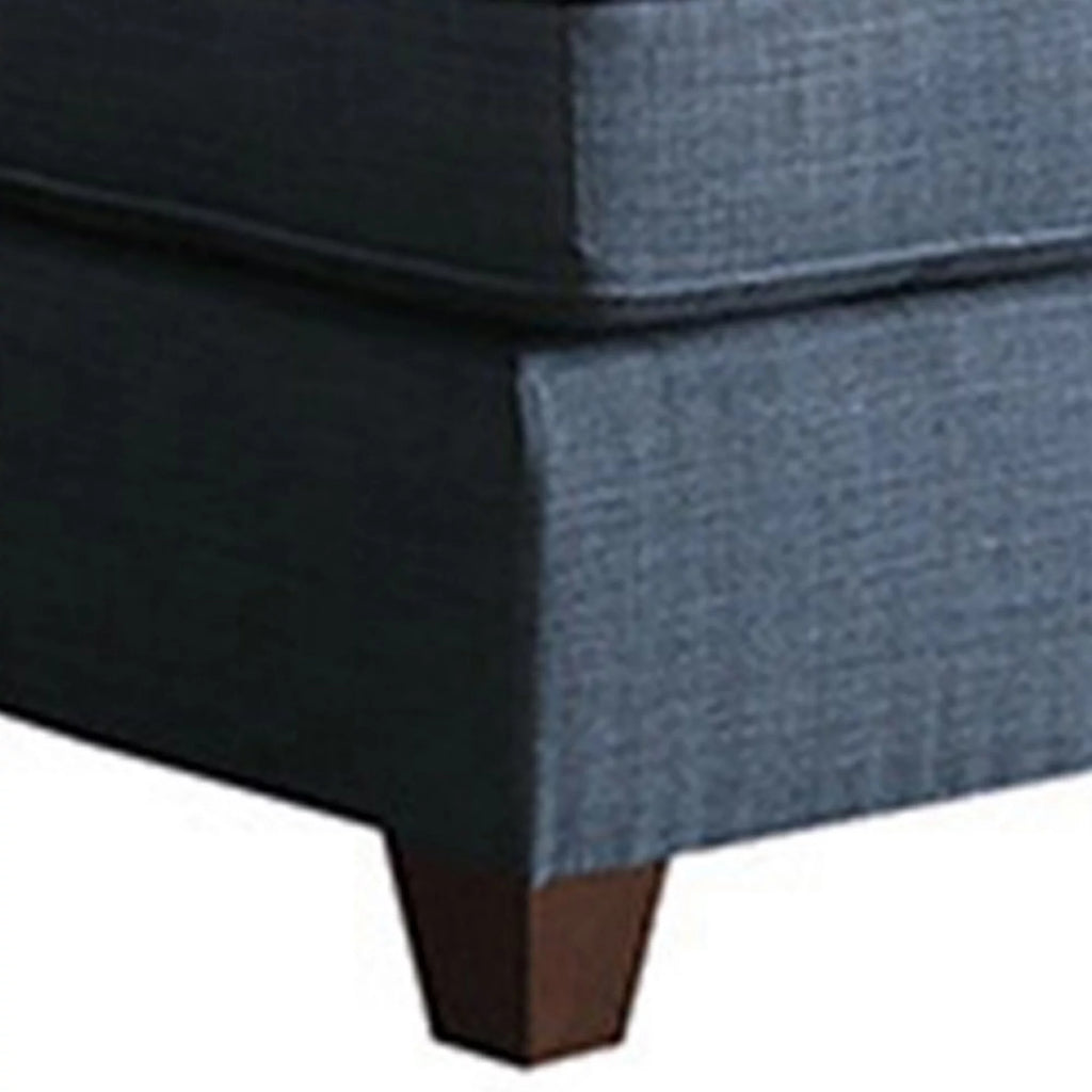 Blue Fabric L Shape Sectional Sofa with Reversible Chaise M9965