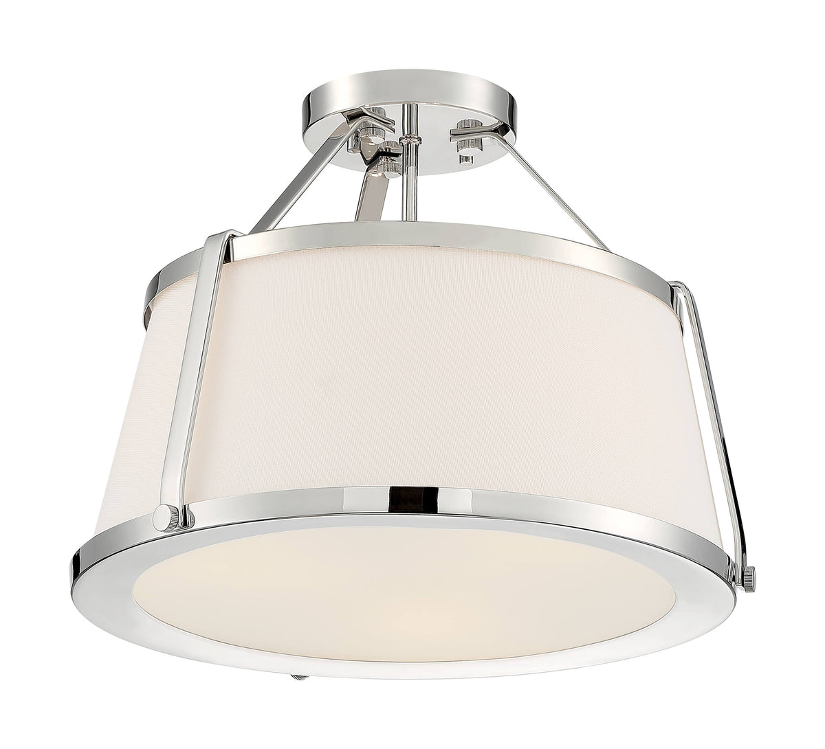Polished Semi-Flush Mount Light R974