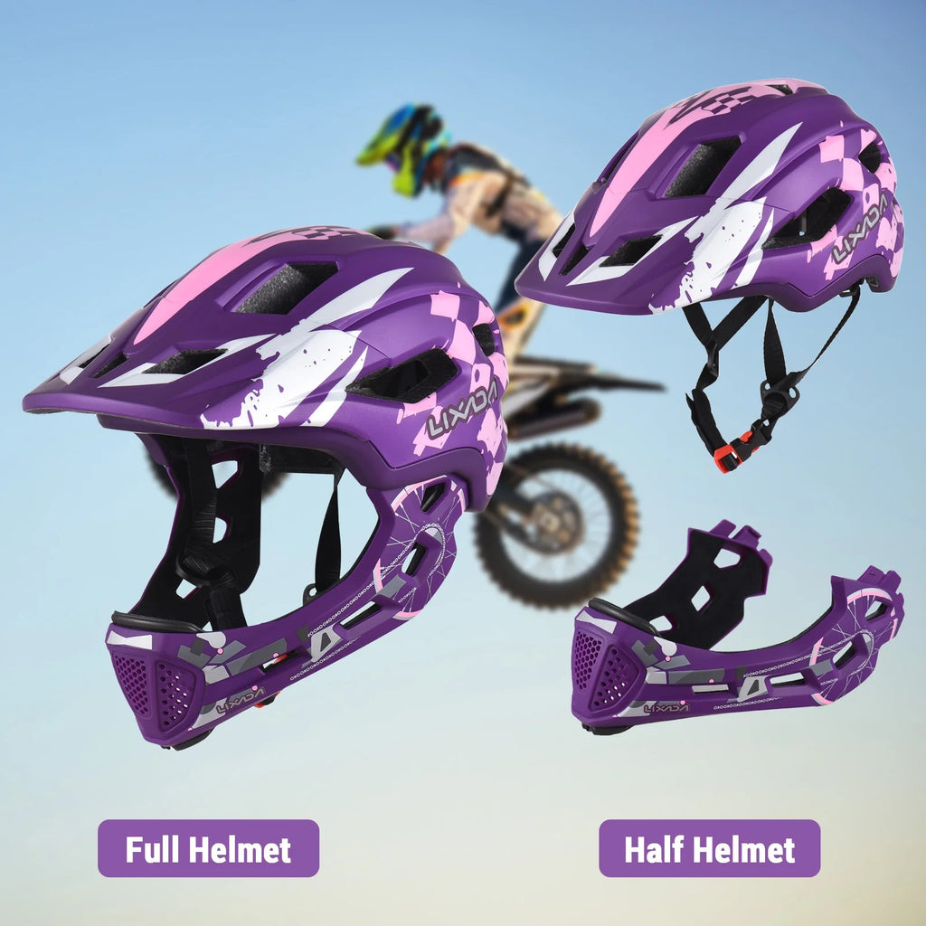 Adjustable Full Face Kids Cycling Helmet with Detachable Visor M905