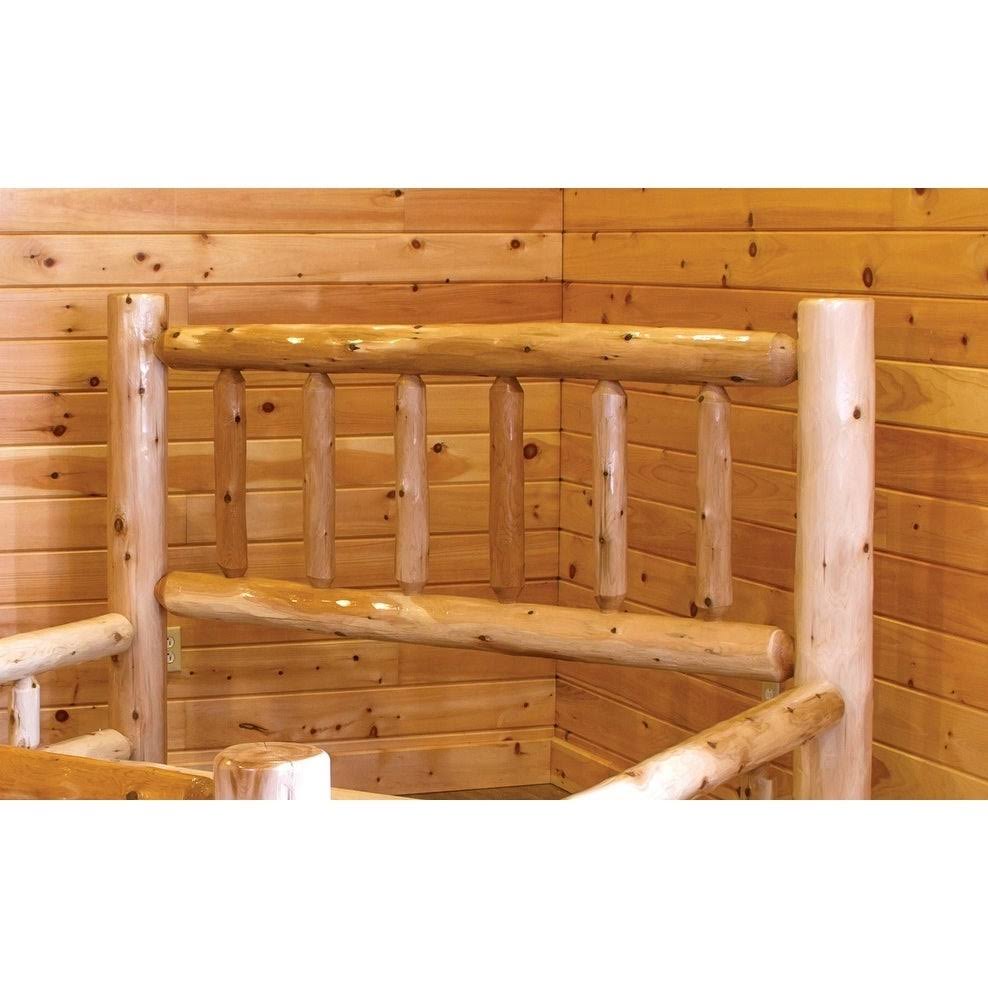 King White Cedar Log Headboard P9647