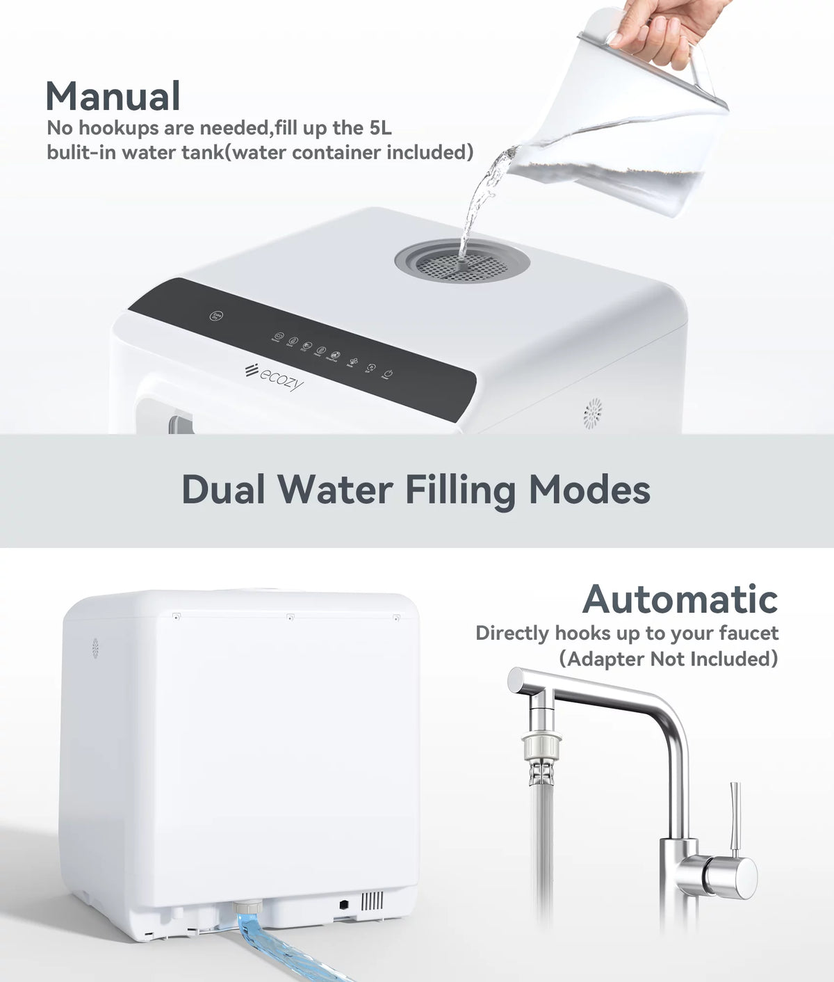 Countertop Dishwasher with 5L Water Tank D2113