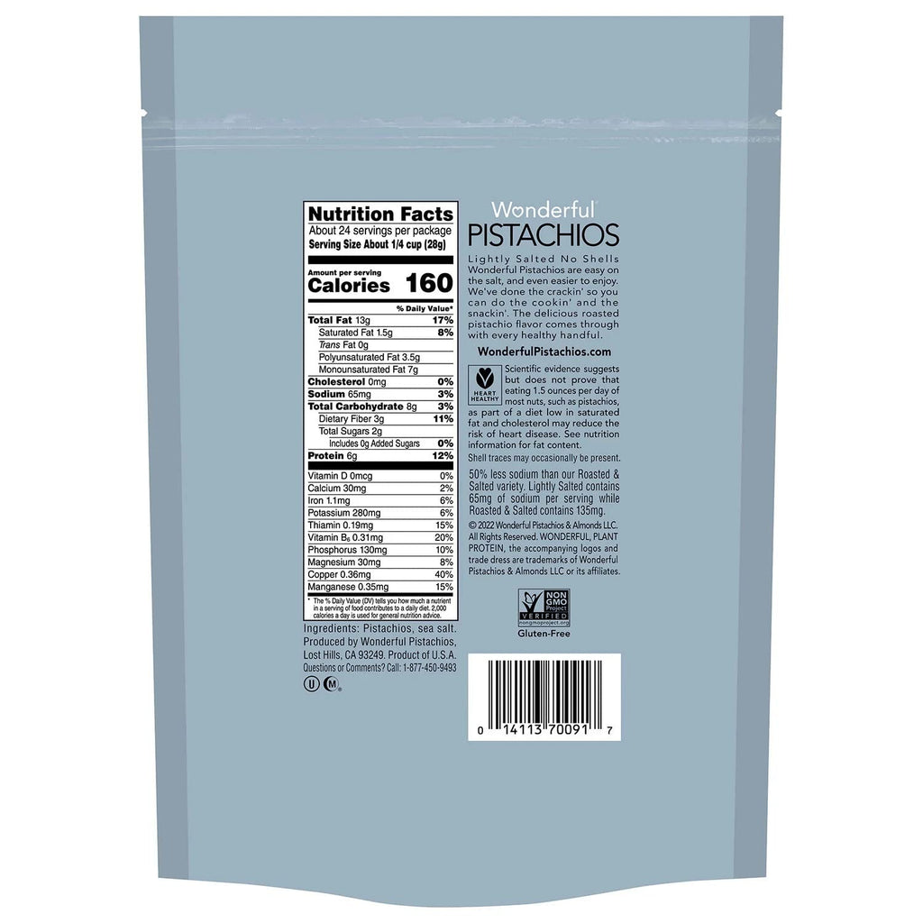Roasted and Lightly Salted Pistachios, No Shells (24 Ounce) Q4933