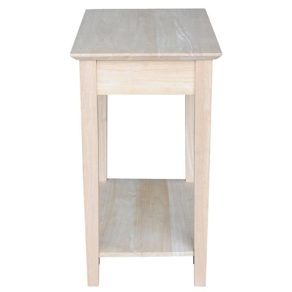 Natural Wood 1 Drawer End Table U2178