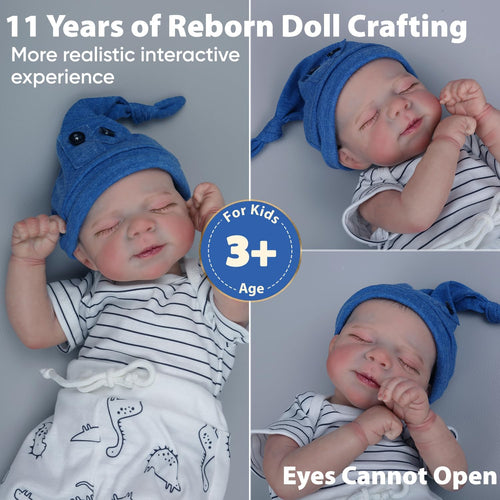18-Inch Reborn Baby Doll with Soft Cloth Body Q24045
