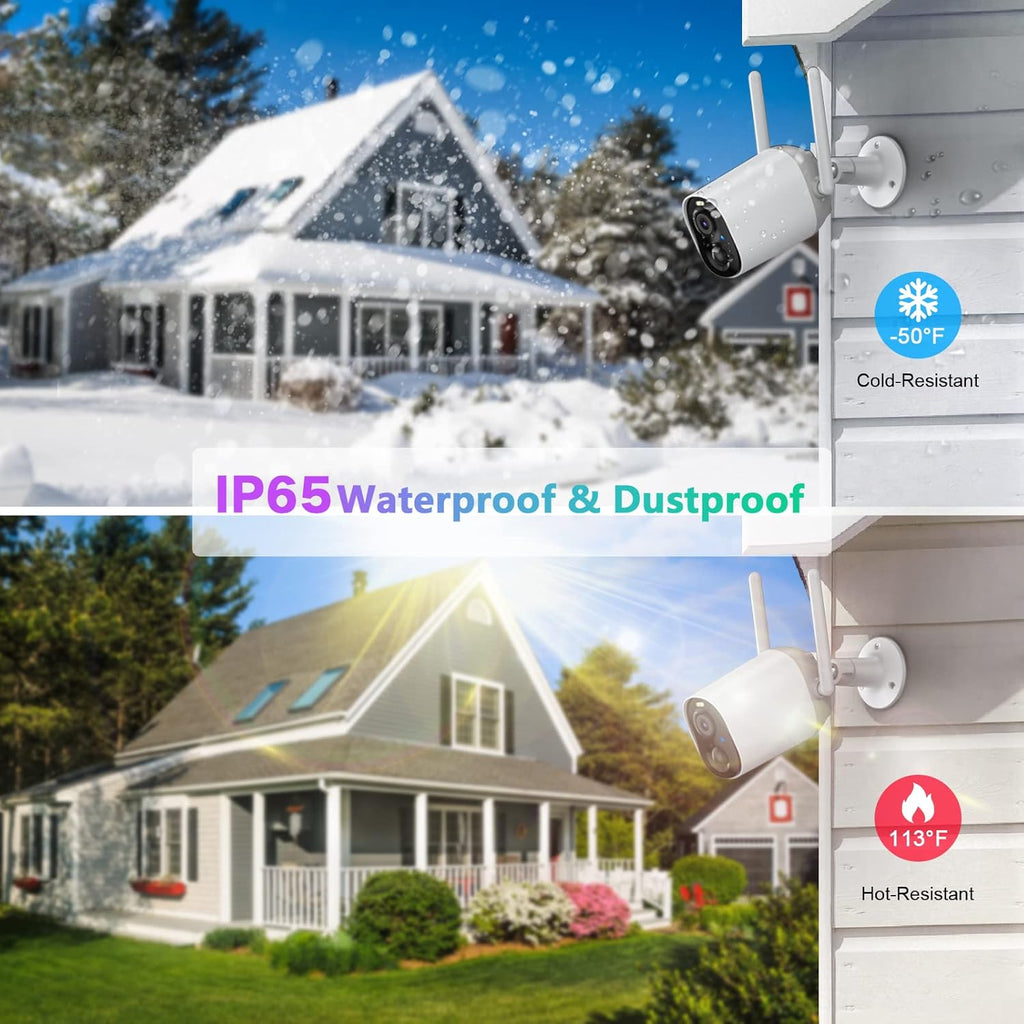 Wireless HD 1080P Rechargeable Battery Security Camera Y75416