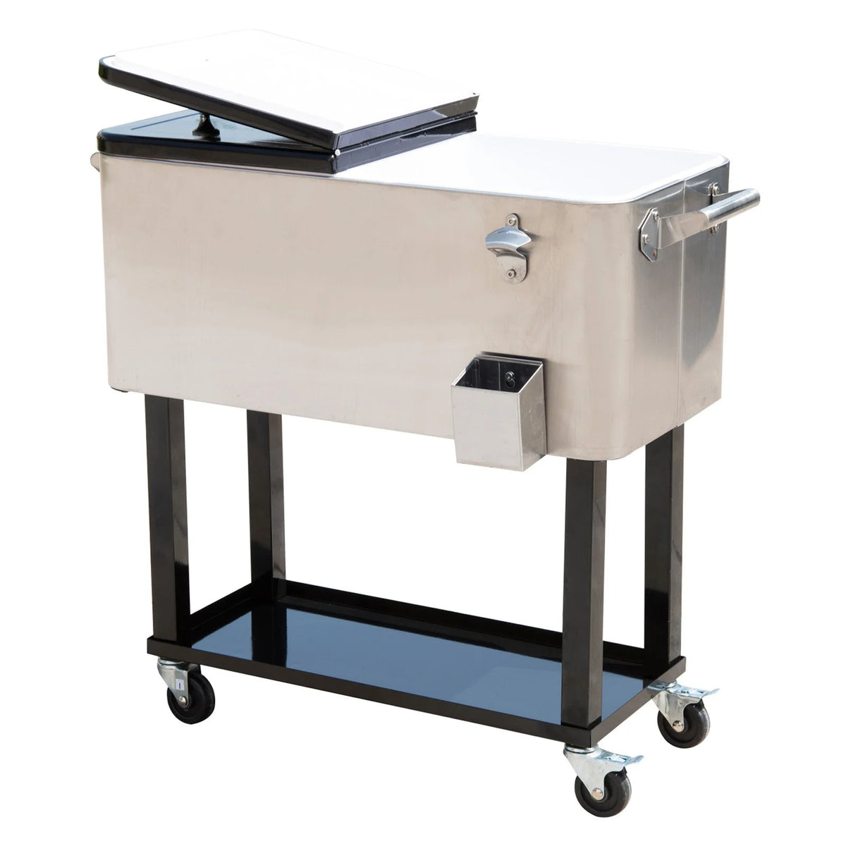 80 QT Rolling Cooler Cart Z6725