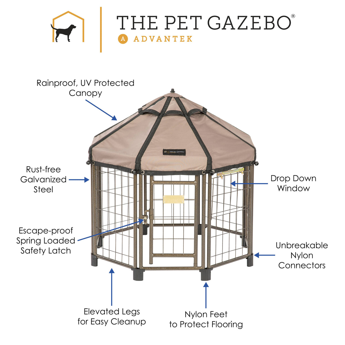 Pet Gazebo Taupe W93525
