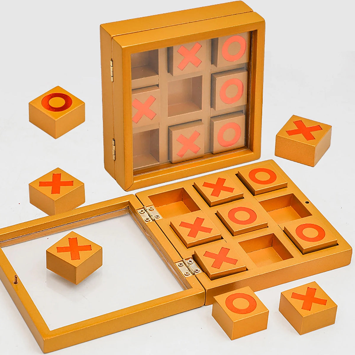 Wooden Tic Tac Toe Coffee Table Decor X3952