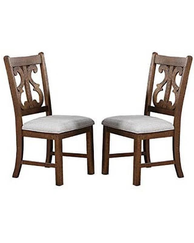 Set of 2 Wooden Cushion Seat Chairs L150899