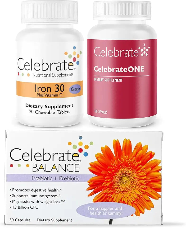 Bariatric Multivitamin, Iron with Vitamin C Chewables, and Probiotic + Prebiotic Bundle T1713