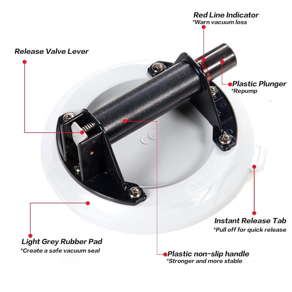 8 Glass Suction Cup with Handle and Pump O692095