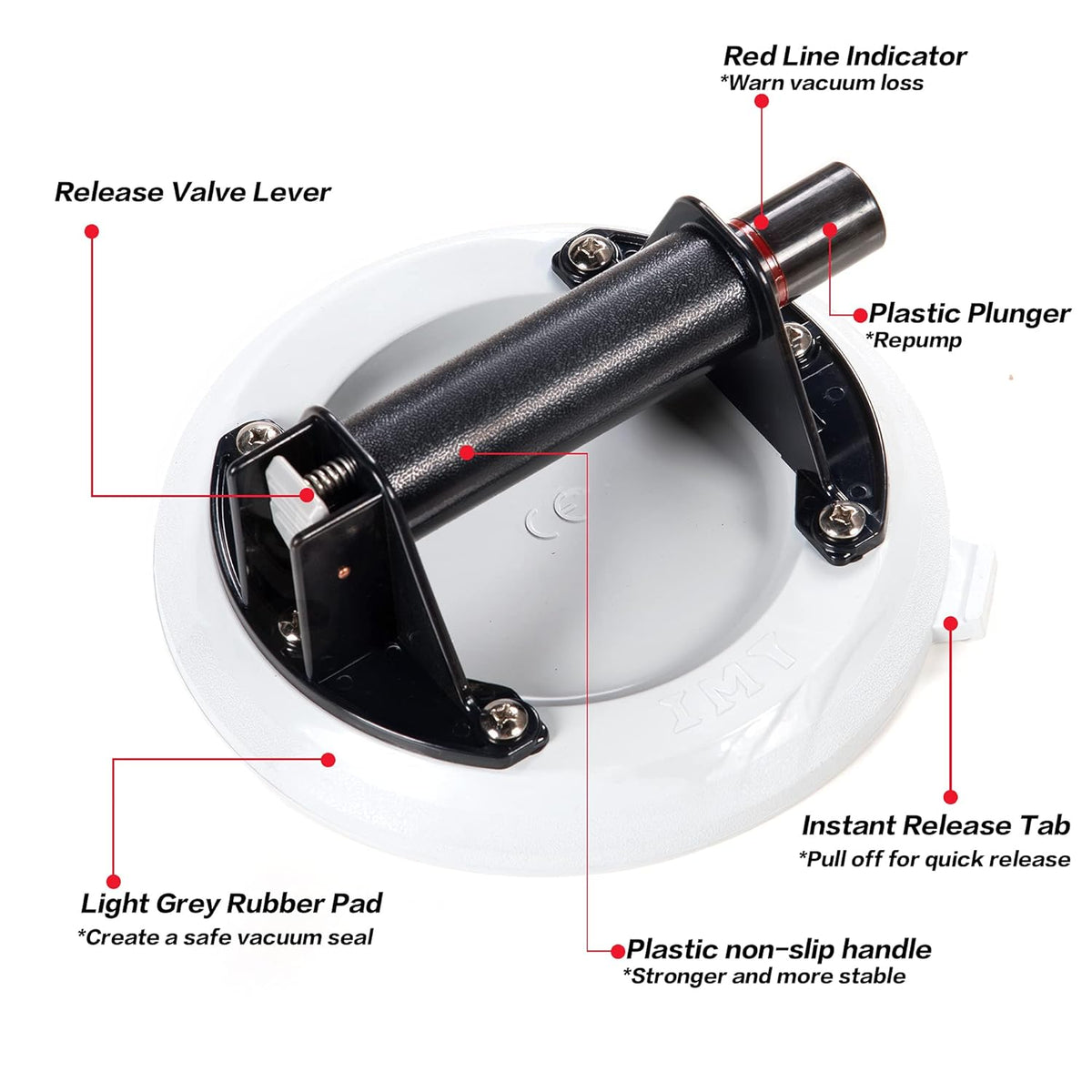 8 Glass Suction Cup with Handle and Pump O692095