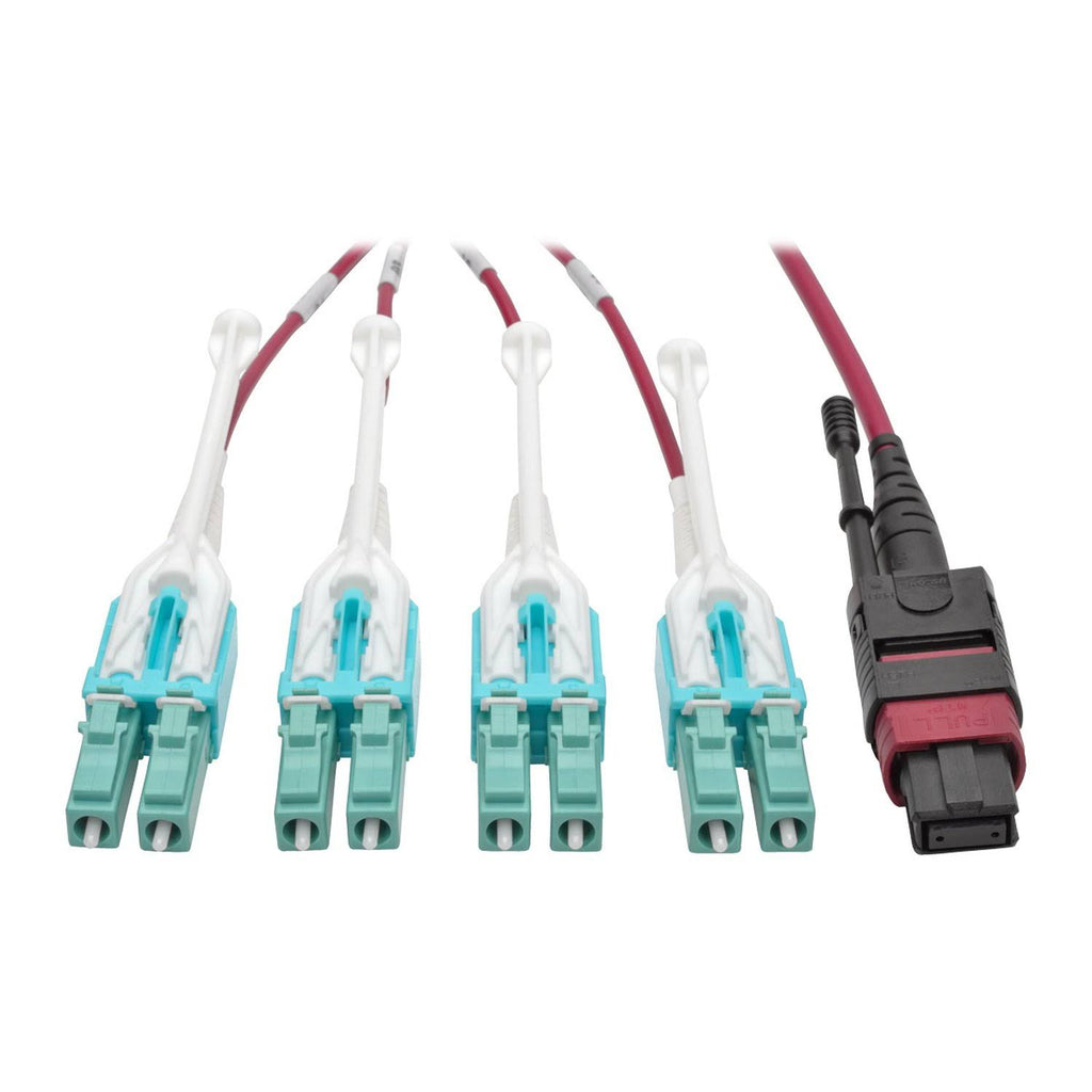 OM4 Fiber Optic Patch Cable 10 ft Magenta X731241