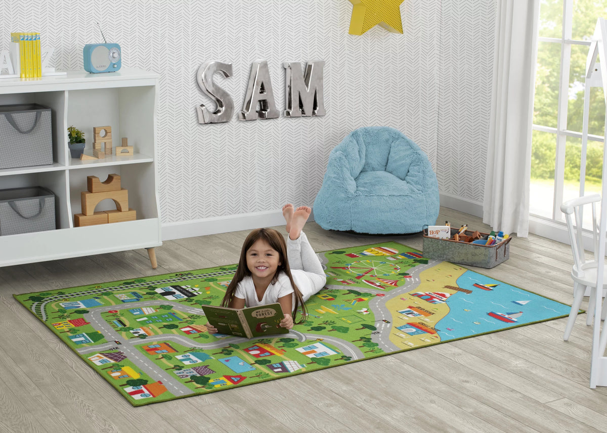 Kids Extra Large Road Map Activity Rug C61969