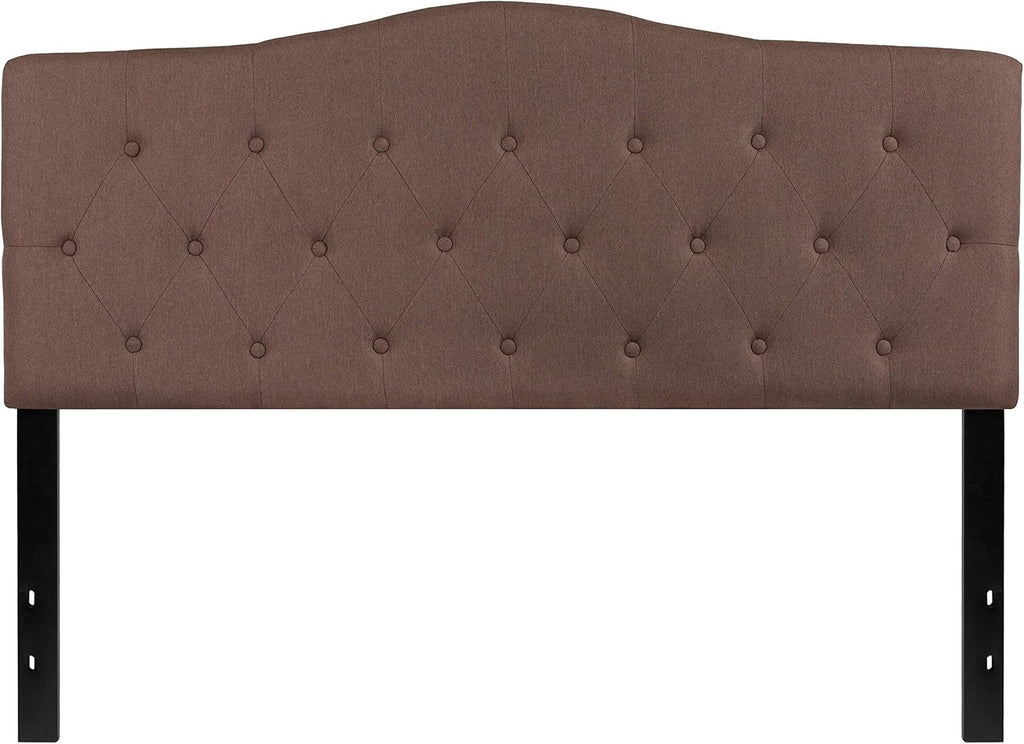 Queen Size Headboard in Camel Fabric M339810