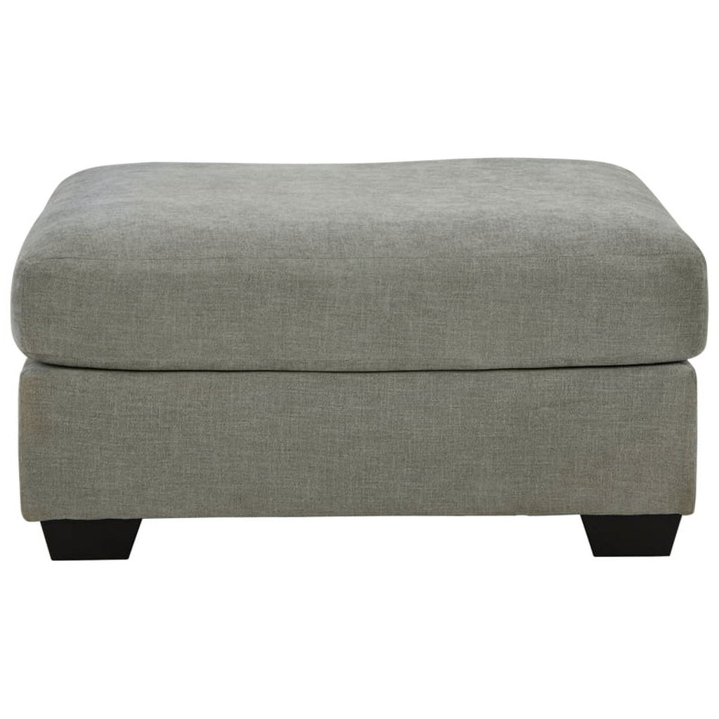 Gray & Black Fabric Oversized Accent Ottoman J917