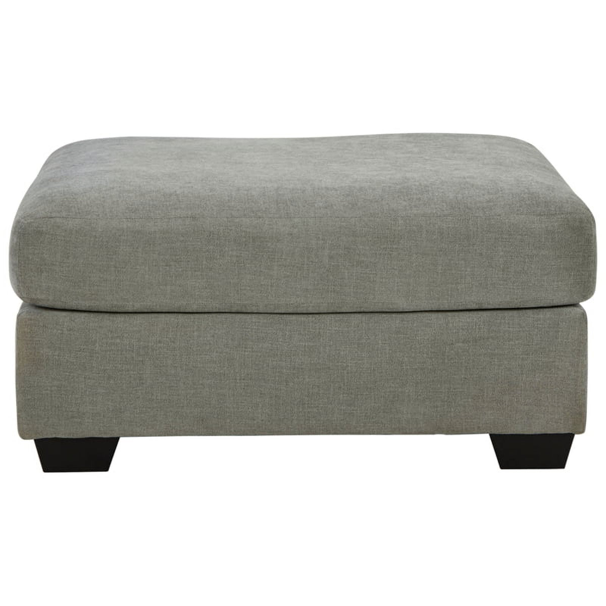 Gray & Black Fabric Oversized Accent Ottoman J917