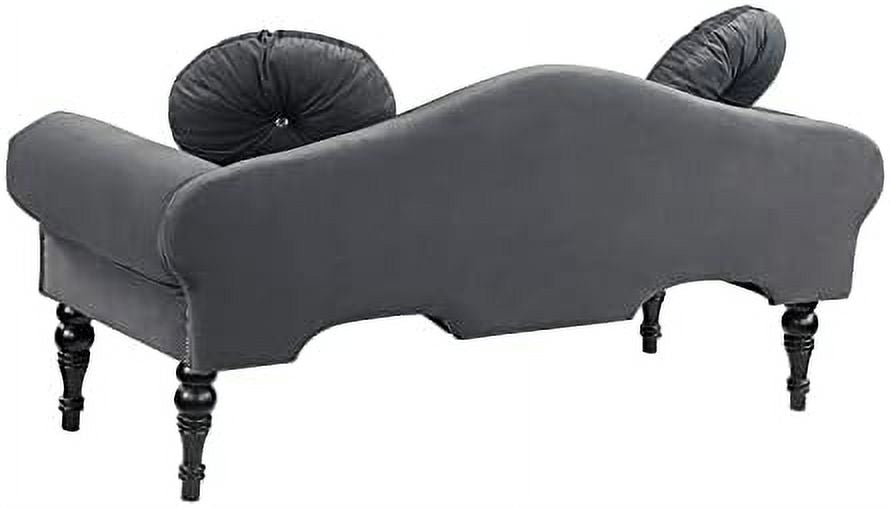 54" Velvet Tufted 2 Seater Loveseat Sofa with 2 Pillows H30651