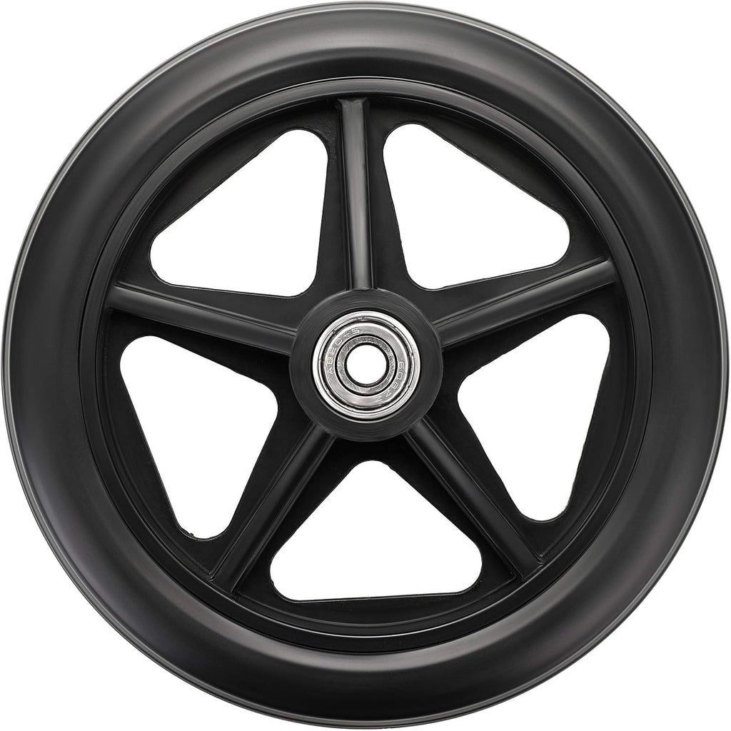 2PCS 6 Inch Rubber Wheelchair Front Wheels Replacement Casters Black A48774