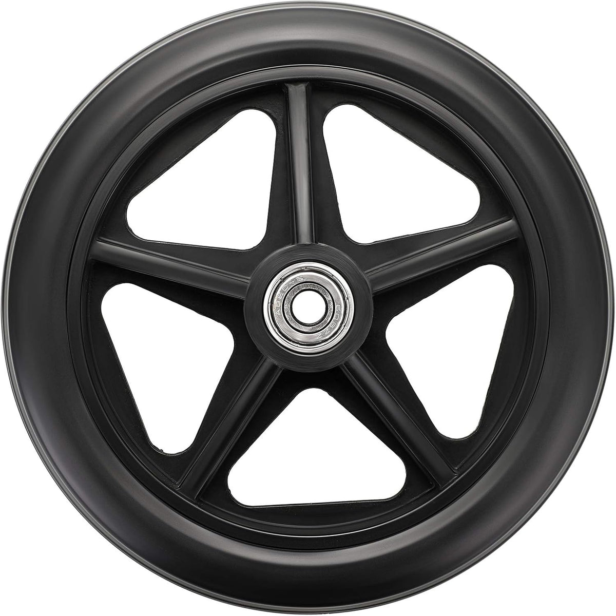 2PCS 6 Inch Rubber Wheelchair Front Wheels Replacement Casters Black A48774
