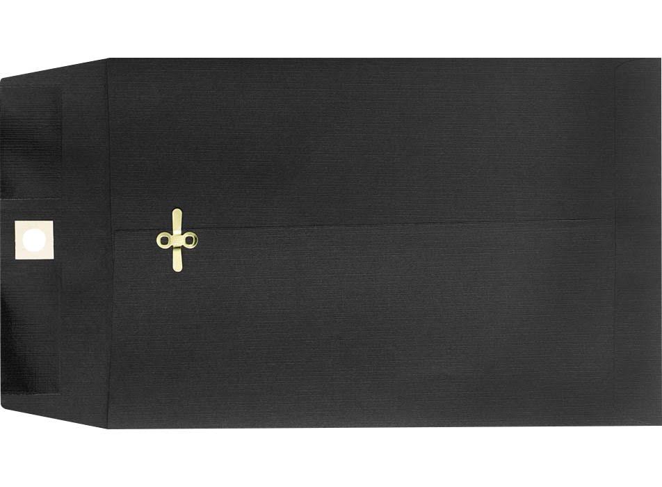 9 inch x 12 inch Clasp Envelopes, 28 lb, Black M327215