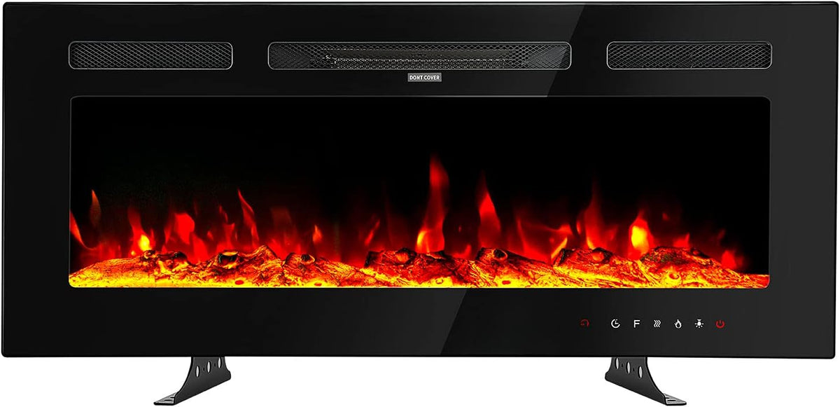 Freestanding Electric Fireplace with Remote Control, 9 Flame Color T8278