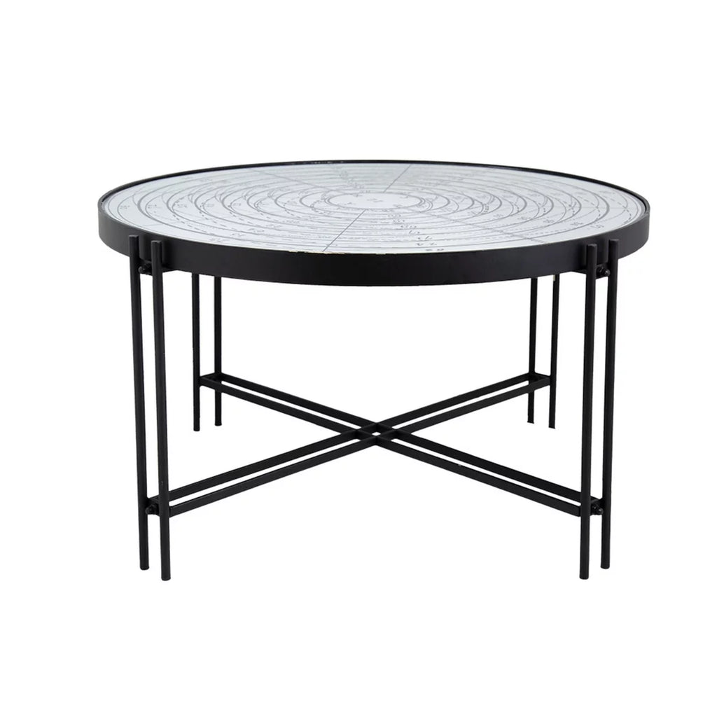 32 Inch Nautical Mirror Top Coffee Table T806