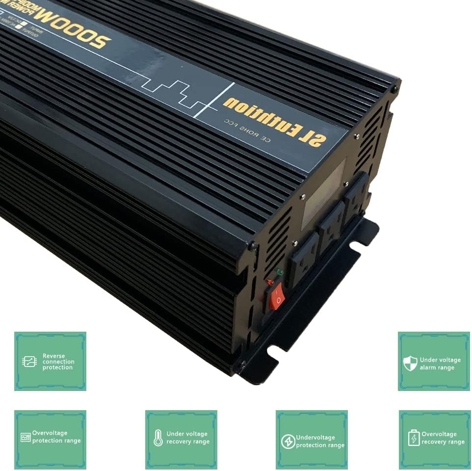 2000W Power Inverter 12V DC to 120V AC with LCD Display USB Port Y75660