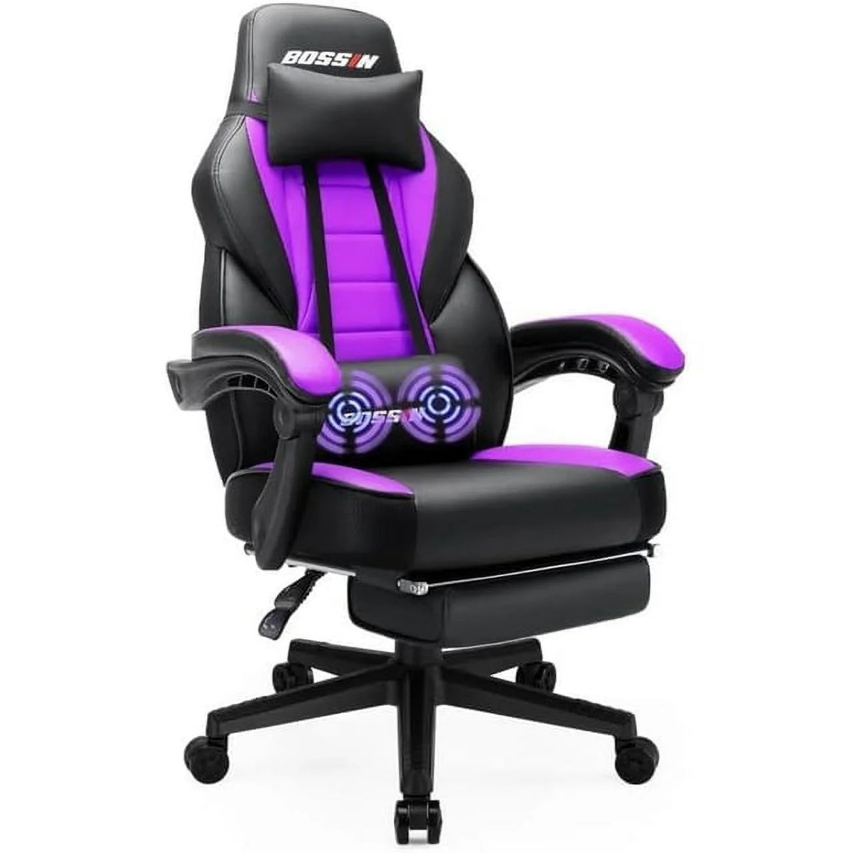 Gaming Chair with Footrest and Lumbar Support E109440