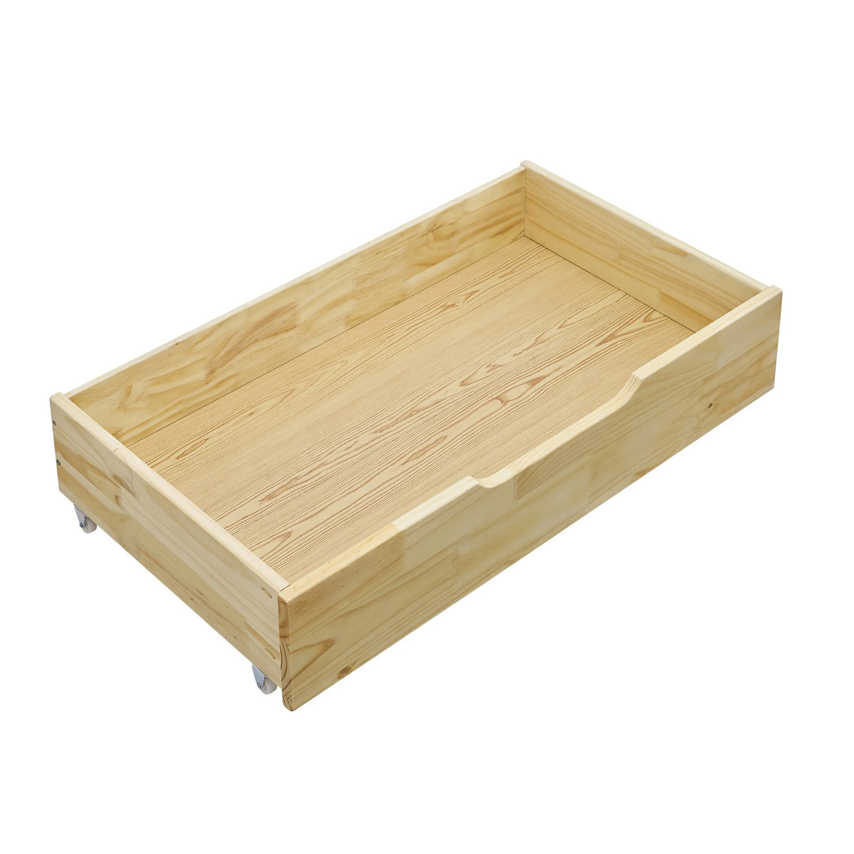 Solid Wood Under Bed Storage Drawer with 4-Wheels J390