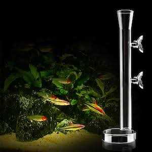 Aquarium Shrimp Feeding Tube and Dish Clear Crystal Glass Feeder Tray G4744