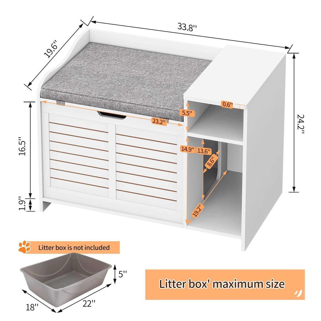 Litter Box Enclosure with Cushion V90198