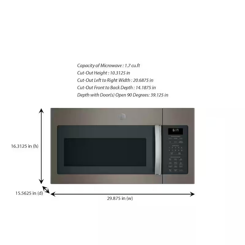 1.7 cu. ft. Over the Range Microwave with Sensor Cooking in Slate M8190