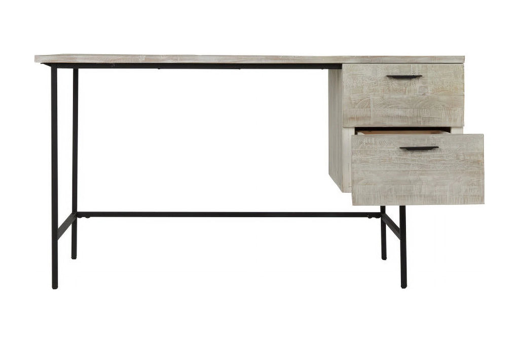 55 in. Solid Wood Writing Desk with Two Drawers L993