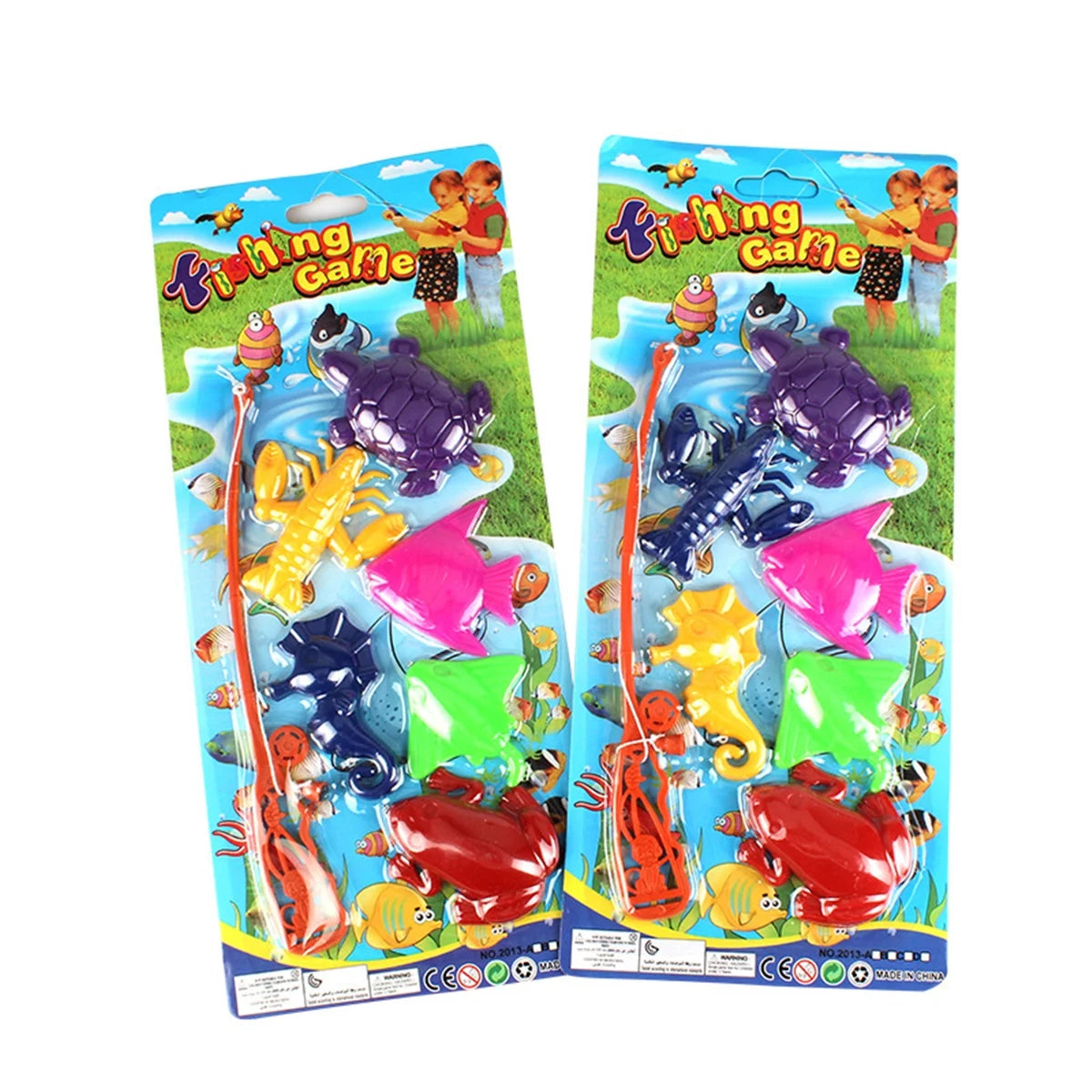 7Pcs Magnetic Fishing Toys Set with Fishing Rod K857608