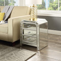 Mirrored Nightstand with 3-Drawers A996477