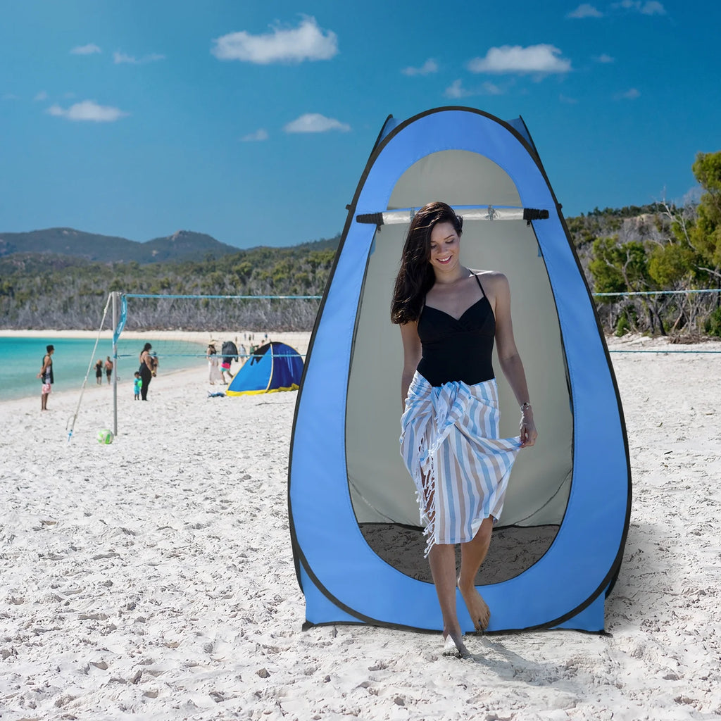 Blue Pop Up Camping Shower Tent H88556