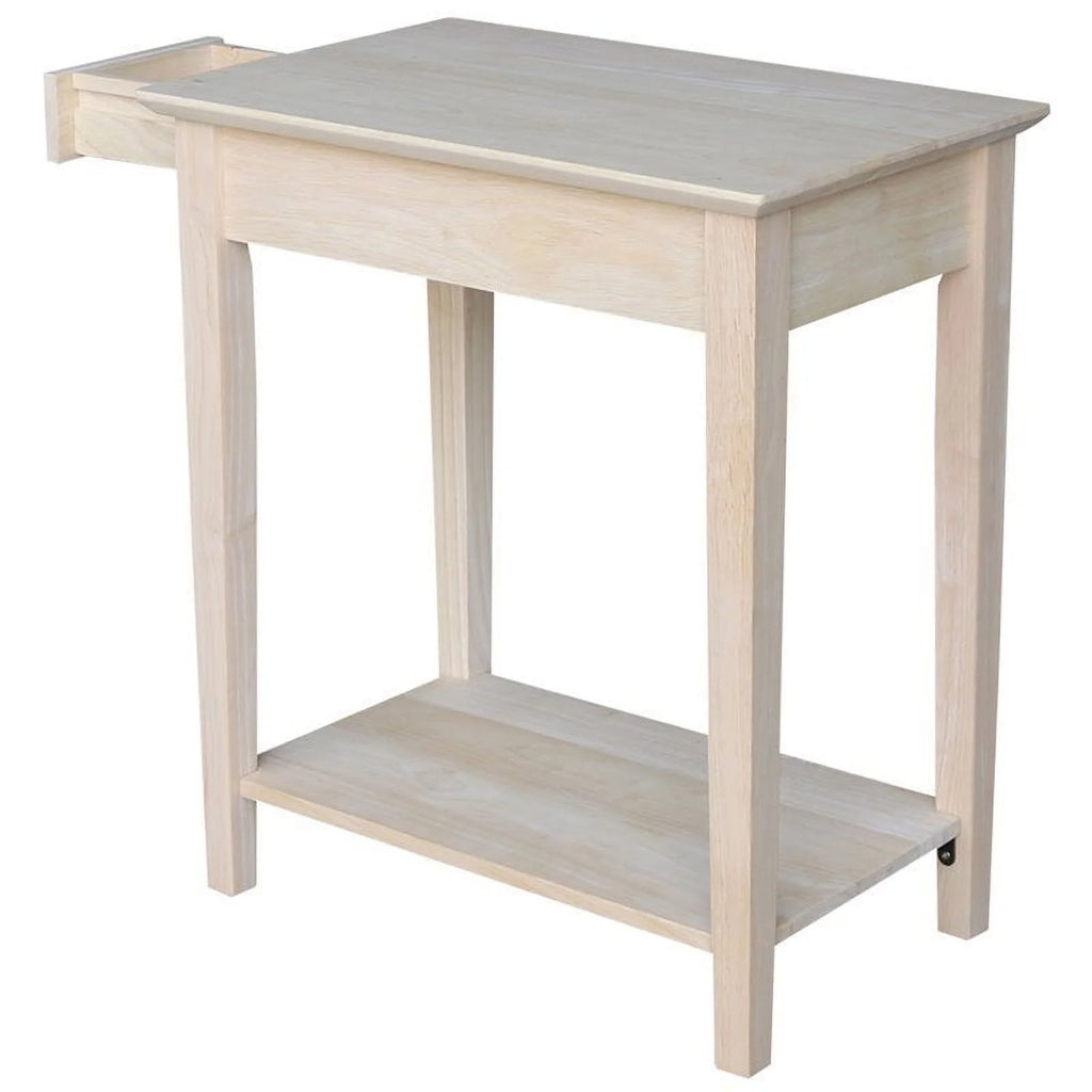 Natural Wood 1 Drawer End Table U2178